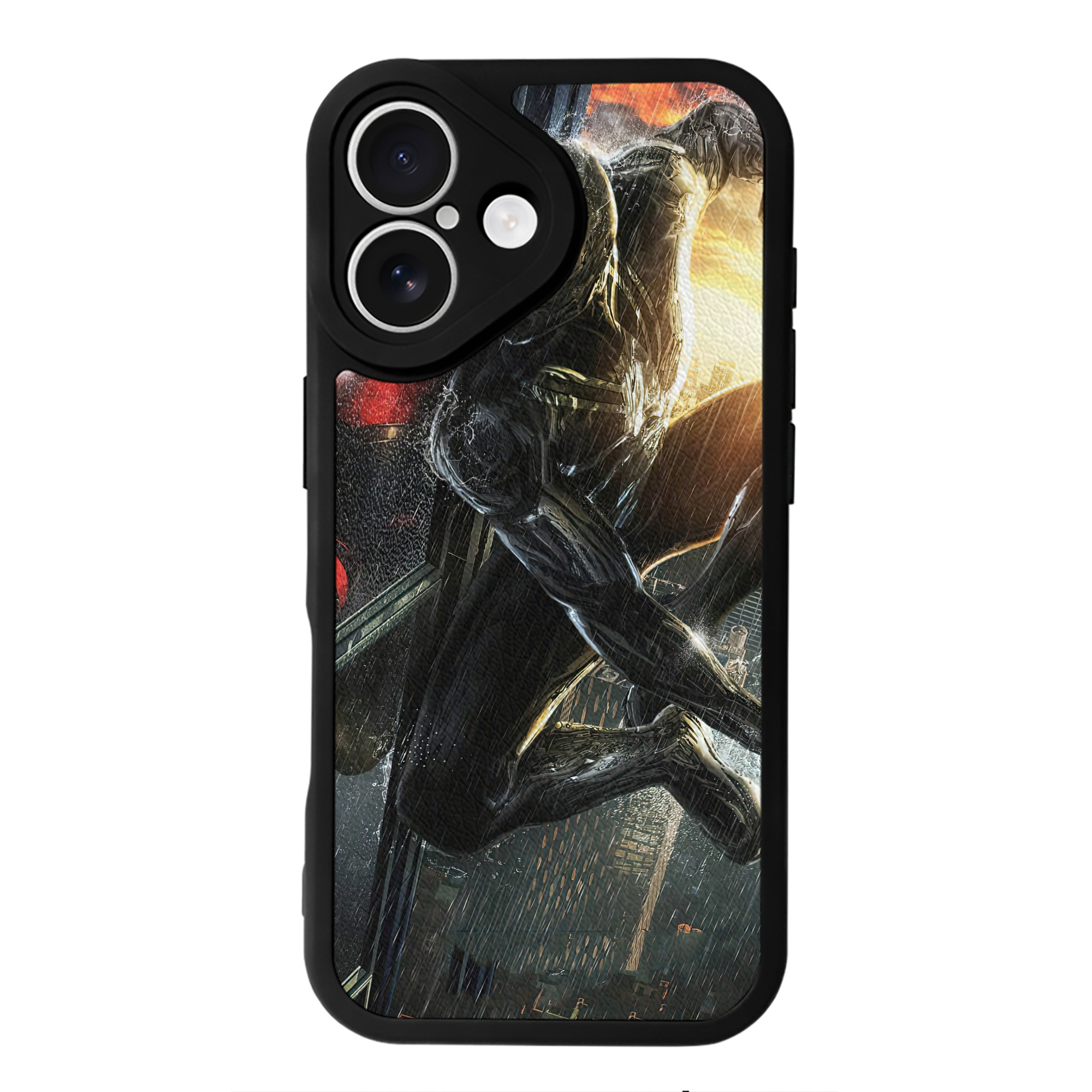 （画像用） Spider Man スパイダーマン 【iPhone 16シリーズ対応】シリコンスマホケース（レザー調） 材質：シリコン